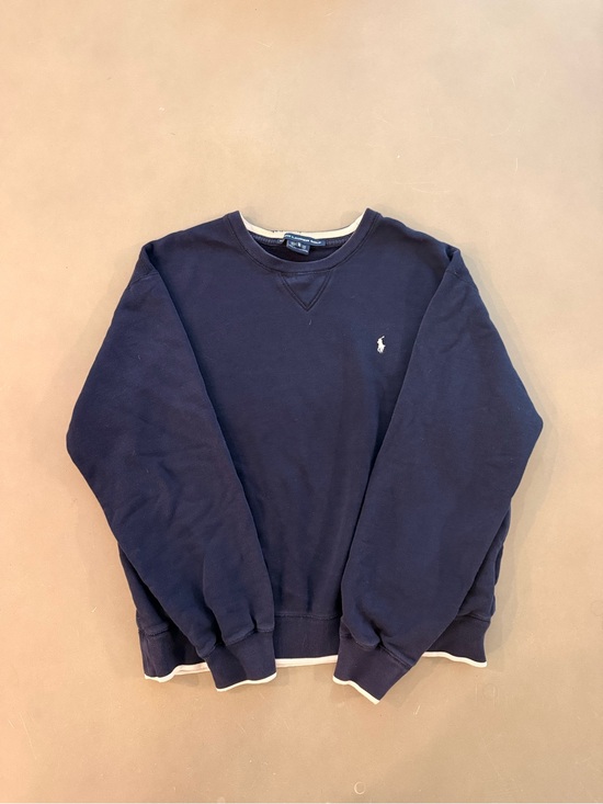 Polo Ralph Lauren Sweaters - Polo by Ralph Lauren Navy Crewneck Sweatshirt with White Pony